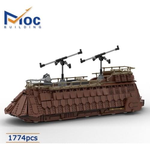 MOC Sail Model Barge Droid Platoon Attack-Craft Star Movie Wars Building Blocks Space Transport Battleship Bricks Kid Toys Gift
