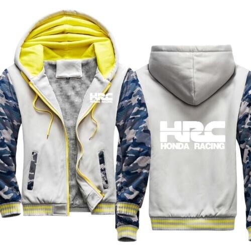 Fashion new Mens Hoodie jacket Wintter Warm Slim Fiy Pilot jacket men HRC race motorcycle Car Logo Sweatshirt Hip hop mens ja