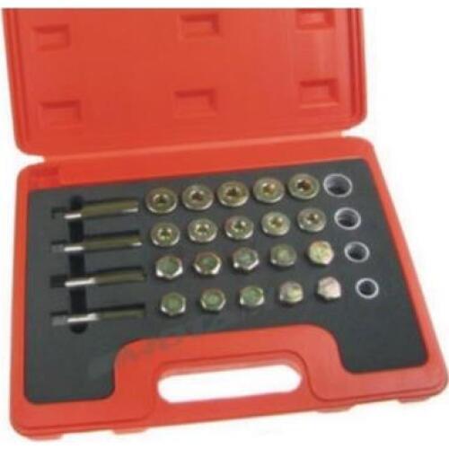 2pcs DHL Free Oil Drain Plug Sump Bolt Thread Repair Kit 24pc Set M13 - M20 Tap oil pan thread repair tool set Auto repair tool
