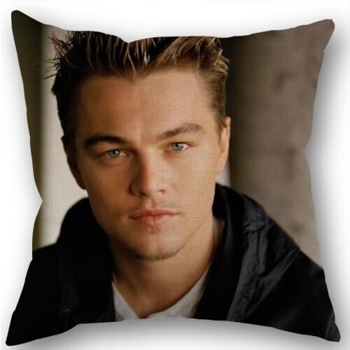 Leonardo DiCaprio Pillowcase Cotton Linen Fabric Square Zippered Pillow Cover For Home Wedding Decoration 45X45cm Not Fade
