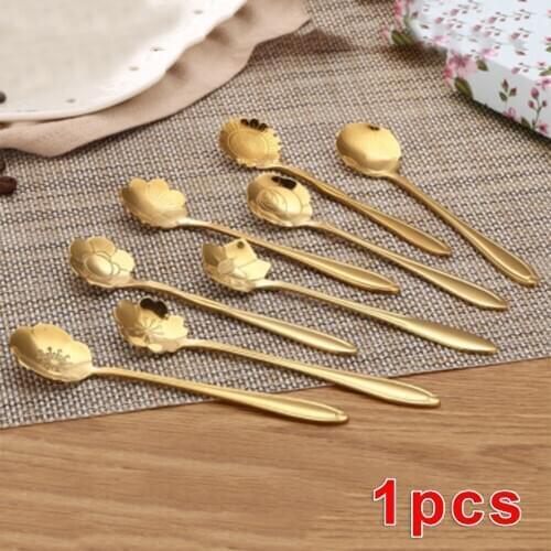 Stainless Steel Long Handle Teaspoons Dessert Coffee Spoon Kitchen Tableware