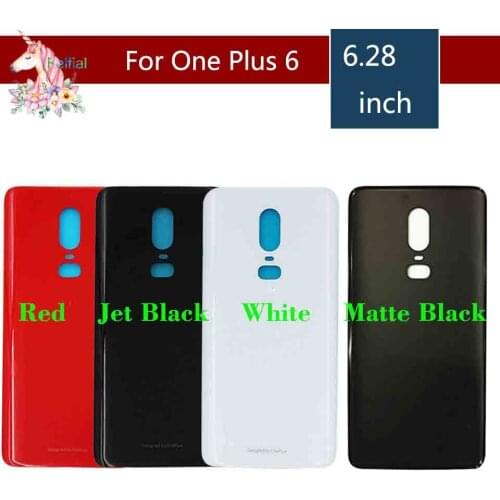 Original Housing For Oneplus 6 Back Cover For One Plus 6 Battery Door Real Back Cover Glass Phone Housing Case Replacement Parts