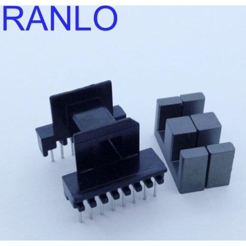 RANLO EF20 6+8pin Transformes Bobbin Frame PC40 Ferrite Core