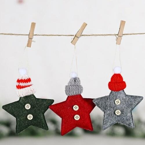 Christmas Decorations Felt Deer Elk Pendant Christmas Tree Hanging Ornaments New Year 2022 Xmas Gifts Kids Toy Home Party Decor