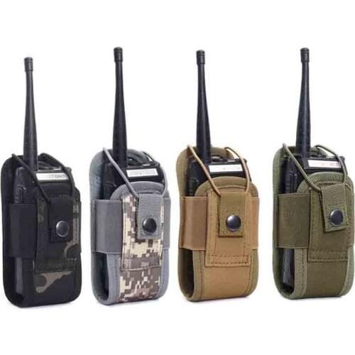 Tactical Molle Radio Pouch Walkie Talkie Pouch Waist Bag Holder Pocket Portable Interphone Holster for Hunting Camping Ourdoor
