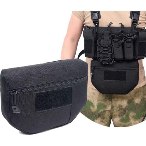 Tactical Vest Abdominal Bag For AVS JPC CPC Vest Magazine Pouch Dump Drop Pouch Army Waist Pack Universal Accessory Bags