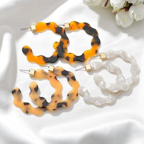 Temperament C-Shaped Earrings Japan And South Korea Acetic Acid Wild Fashion Korean Earrings Female Accessories Wholesale