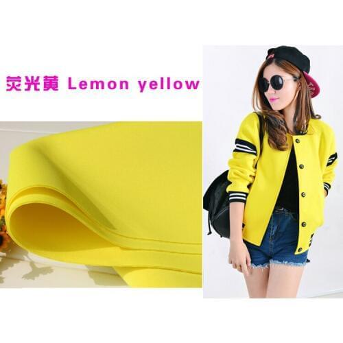 Yellow Spandex Fabric Knitted Fabric Interlayer Fabric Skirt Jacket Suits outfit Baseball Jacket 60" wide Sold Bty