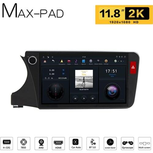 11.8”MAX-PAD For 2015 2019 Honda City Streaming Media Navigation 4K HD Video Playing Screen PX6 Car Radio Multimedia Player