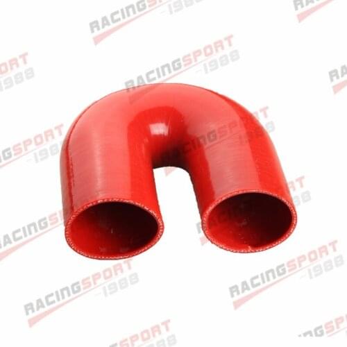 2.5" inch 180 Degree 3-Ply Turbo/ Intercooler Silicone Coupler Hose Pipe Red