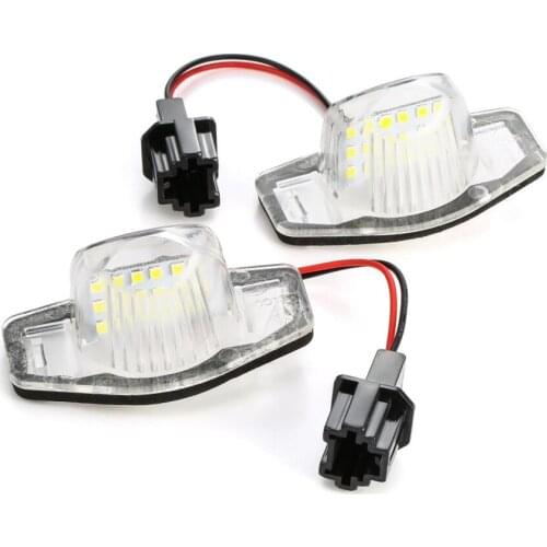2 pcs Car Number License Plate Light Lamp Auto Accessories for Honda Jazz Odyssey Stream Insight CRV FRV HR-V Crosstour 5D DXY