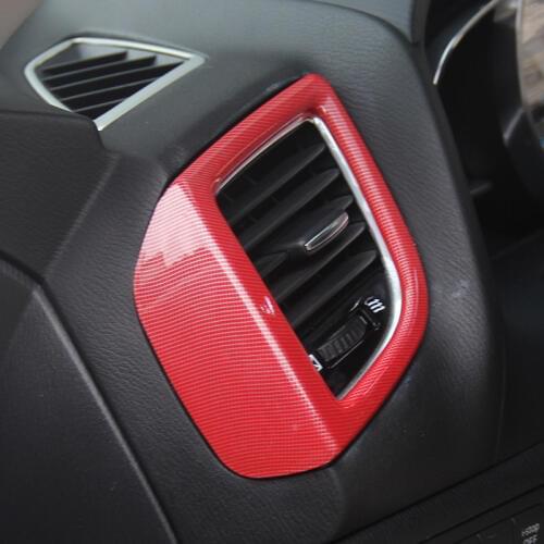 2pcs for Mazda 3 Axela 2014-2017 Carbon fiber pattern Outlet decorative frame air conditioner outlet paste sticker