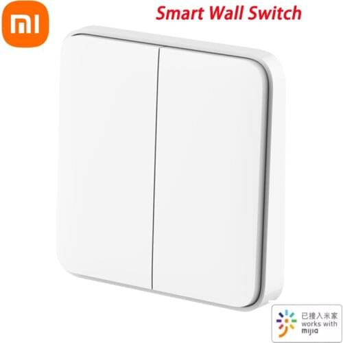 2021 New Xiaomi Mijia Smart Wall Switch Live Line Version Wall Switch OTA Upgrade Smart Linkage Works With Mihome App