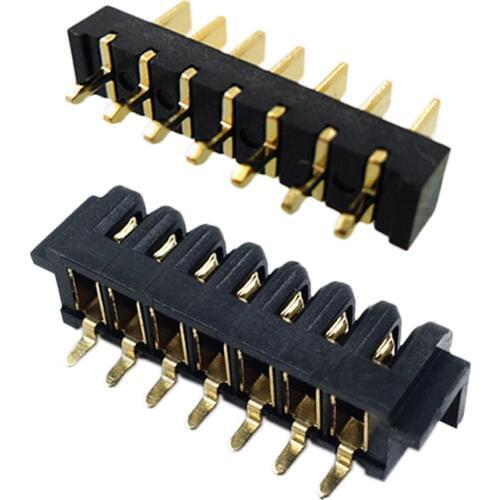 7PIN Laptop notebook battery connector pitch 2.5MM male+female plug 180 degree bend foot