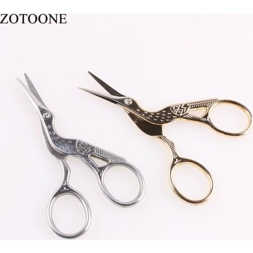 9.3cm Sliver Crane Stainless Steel Zigzag Scissors DIY Craft Scissors Sew Diamond Painting Scissors Sewing Machine Accessories A