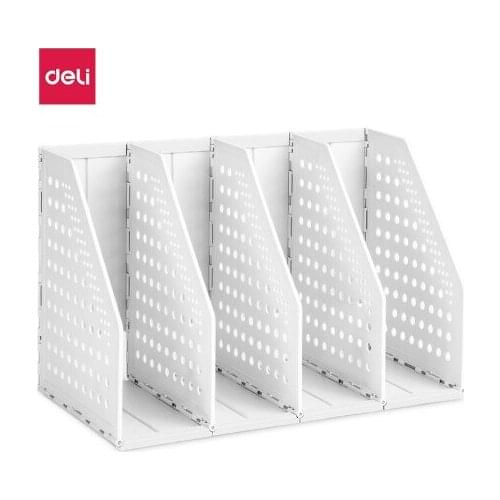 Deli 79004 Foldable Thickened Multi-layer File Frame Data File Storage Box Rack Student Shelf Office Artifact Stationery