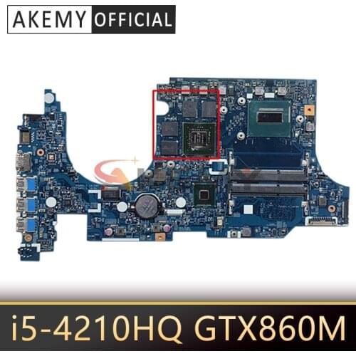 For Acer aspire VN7-591 VN7-591G Laptop motherboard 14206-1 448.02W02.0011 CPU i5-4210HQ GPU GTX860M tested 100% work Mainboard