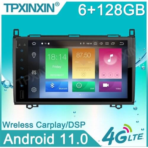 DSP Android 11 GPS Head unit for Mercedes Benz B200 A B Class W169 W245 Viano Vito W639 Sprinter W906 BT Radio
