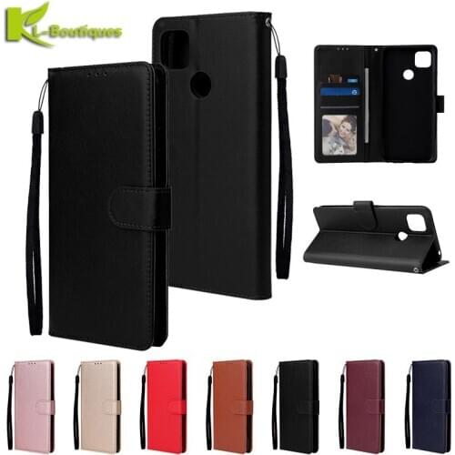 For Xiaomi Redmi 9C Leather Case on For Coque Xiomi Xiaomi Redmi 9C 9 C Case Cover Classic Style Flip Wallet Phone Cases Etui