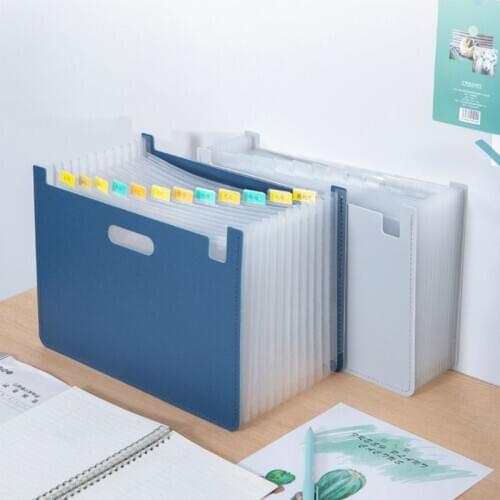 13 Pockets Expanding File Folder A4 Organizer Document Paper Storage Holder School Office Supplies