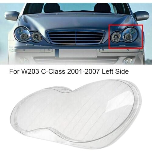 Car Front Headlight Clear Lens Lampshade Shell Cover for Mercedes Benz 2001-2007 W203 C-Class 180 200 230 260 280