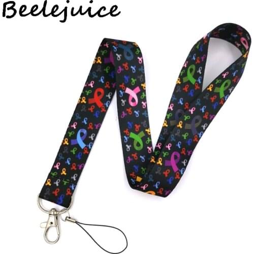 Prevention of breast cancer Lanyard for Keys Phone Cool Neck Strap Lanyard Camera Whistle ID Badge Cute webbings ribbons Gifts