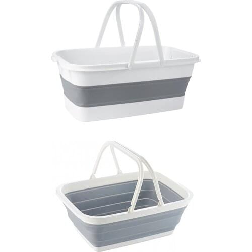 Folding Washbasin Sink Lightweight Kitchen Vegetable Fruit Sink Basin Drain Basket For Travel Outdoor Camping Picnic Hiking