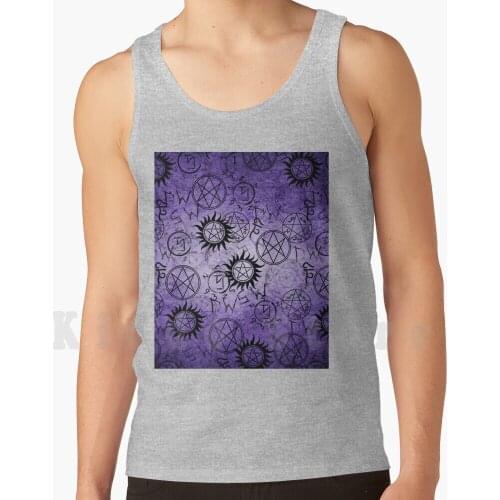 Supernatural Purple tank tops vest sleeveless Supernatural Spn Family Dean Sam Cas Castile Winchester Love Good