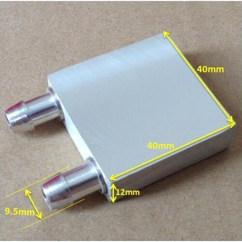 40*40*12mm Water Block Thermoelectric Cooler CPU Graphics Chipset COLD PLATE Water Cooling LED Aluminum Water-cooled Radiator