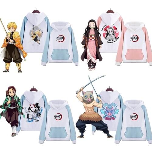 Anime Demon Slayer Kimetsu no Yaiba Cosplay Hoodies 3D Printed Jackets Loose Tops Casual Sweashirts For Men Women Autumn Winter