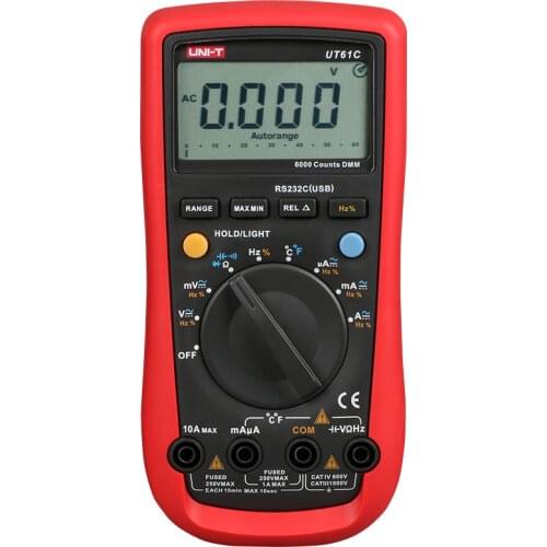 UNI-T Digital Multimeter UT61C/D/E Ohm Volt Amp Voltage Tester Current Resistance Measure Instrument Electrician Repair Tool