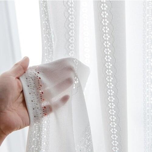 Japanese type contracted hollow out stripe yarn curtains door partition curtain living room bedroom kitchen curtain