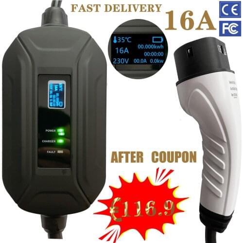 Electric Vehicle Type 2 Charger IEC62196 EVSE EV Charger 16A European Standard Plug