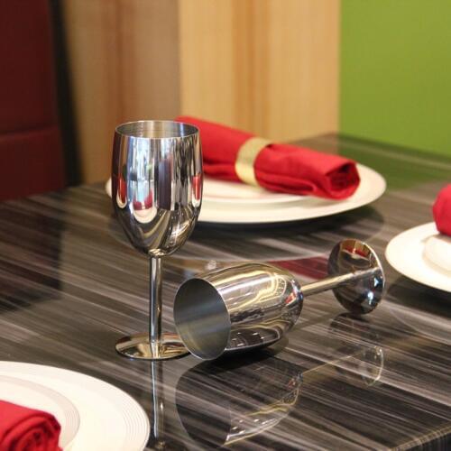 High Quality Stainless Steel Goblet High-End Red Wine Glass Home Bar Drinking Glass Cup wedding Goblet Barware Party Supplies