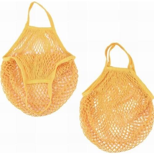 100pcs Reusable Grocery Produce Bags Cotton Mesh Net Shopping Tote Bag Kitchen Fruits Vegetables Hanging Bag