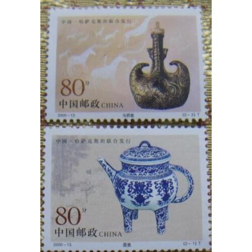 2 pcs Cup pot and mares milk pot 2000-13 China stamp postage collection