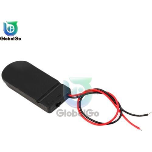 2pcs/Lot CR2032 Button Battery Holder With Cable cr2032 Button Cell Coin Batteries