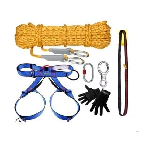 20--30M, 2500KG 10.5MM descending safety rope descender sport harness, safety belt repairing lifting sling