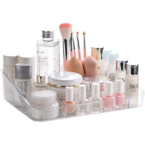 2020 New Storage box tray Makeup storage box-cosmetics desktop display cabinet Office stationery storage rack Makeup box unit