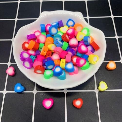 30pcs 10mm Love Face Beads Polymer Clay Spacer Loose Beads For Jewelry Making DIY Handmade Jewelry Crafts#10