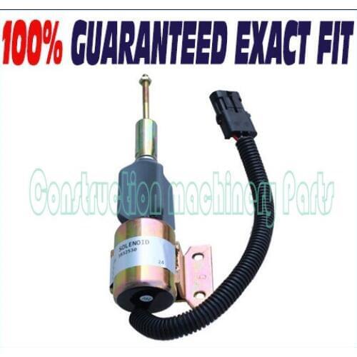 3932529 SA-4756-12 For Cummins Fuel Shutdown, 2 Bolt Side mount, Round Pin Connector, 12 Volt