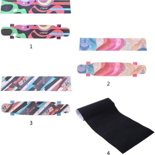 47X10" 4 Style Sport Outdoor Skateboard Longboard Dancing Board Double Rocker Board Waterproof Griptape Sheet Sticker Deck Sandp