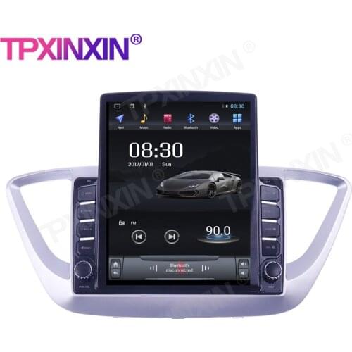 For Hyundai Solaris 2016-2018 Tesla Screen Android 10 GPS Car Multimedia Player Headunit Audio Radio Navigtion Wireless Carplay