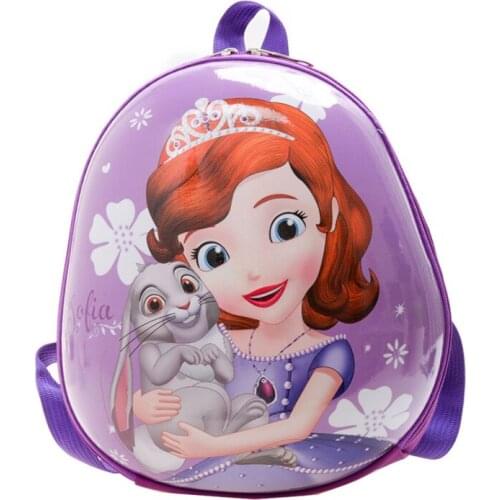 Disney Sophia childrens bag cute backpack girl portable waterproof handbag fashion messenger bag large capacity backpack