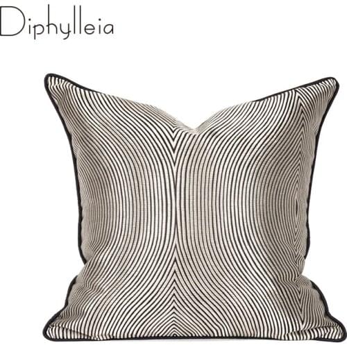 Diphylleia Simplicity Design Cushion Cover Gray Color Modern Polka Dot Geomertic Jacquard Throw Pillow Case Living Room Couch