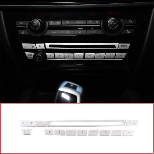 For 2015-2018 BMW X5X6 F15 F16 Central Control CD Fast Digital Button Decoration Sticker Stainless Steel Interior Modification