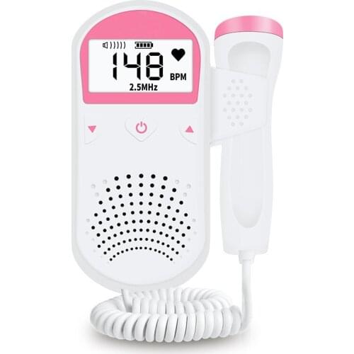 No Radiation Home LCD Display Doppler Fetal Heart Rate Monitor Pregnancy Baby Fetal Sound Heart Rate Detector Pregnant Monitor