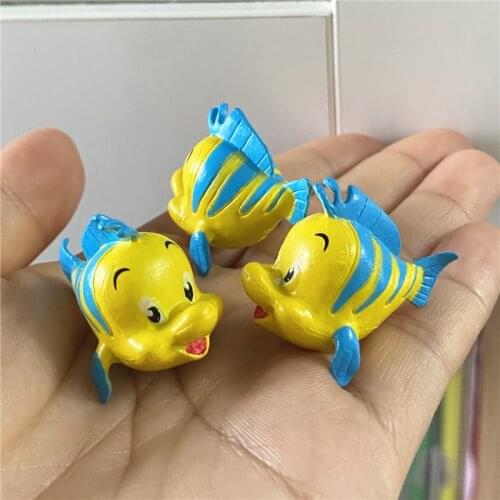 24piece 3cm Classic The Little Mermaid Ariel flounder fish action Figure Collectible microlandschaft Model Toy