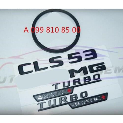 CLS53 for AMG TURBO 4MATIC+ Rear Star Emblem Black Badge Combo for Mercedes C257 COUPE A 099 810 85 00