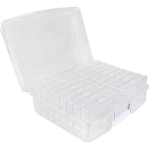 Photo Case Plastic Storage Box Home Photos Holder Stickers Collect Container